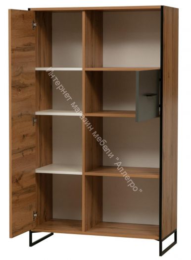 Стеллаж 46.03 Доната, Дуб вотан/Диамант серый