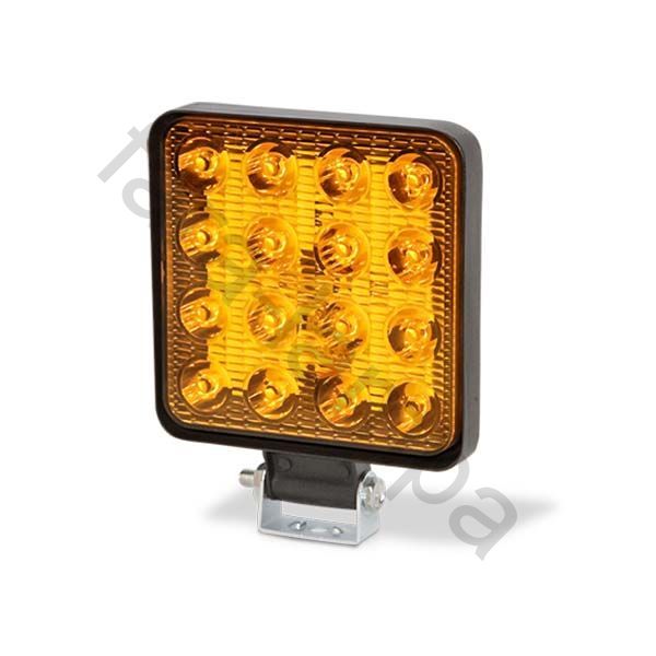 Светодиодные фары жёлтого ближнего света 48 Ватт стробоскоп 2 шт.