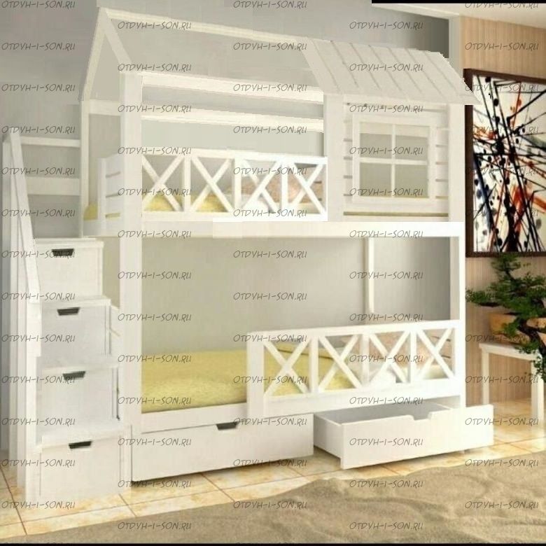 Кровать двухъярусная Домик Standard №34С