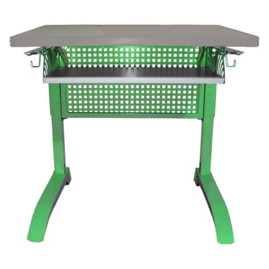 МАГНАТ Стол нерегулируемый 2-местный, с перфорацией и пеналом