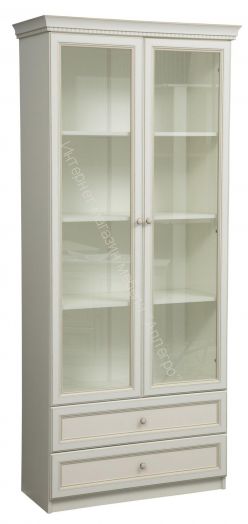 Гостиная Эльмира, Белый/Белая кожа патина