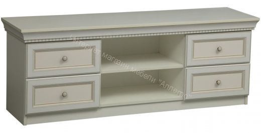 Гостиная Эльмира, Белый/Белая кожа патина