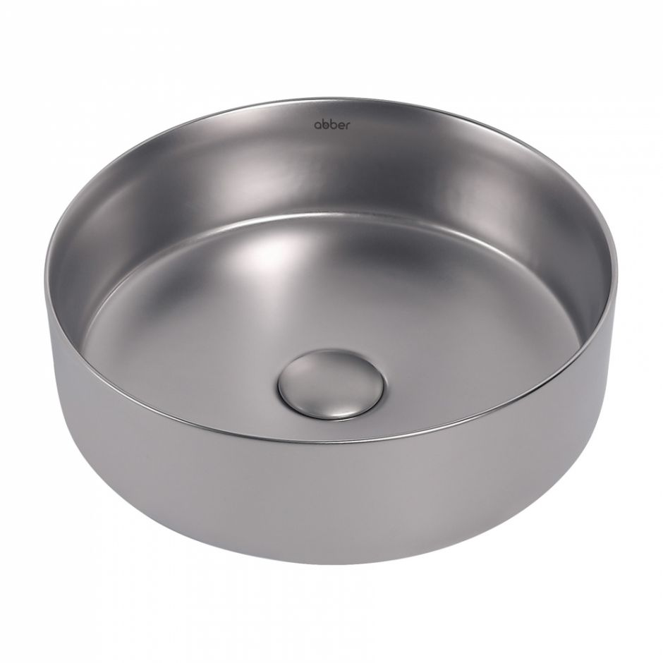 Изображение Раковина накладная ABBER Bequem AC2108MS серебро матовое 36х36