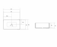 Раковина накладная ABBER Rechteck AC2207MB черная матовая 51х34,5 схема 2