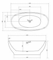 Акриловая ванна ABBER AB9207MB 165х80 схема 2