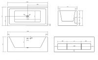 Акриловая ванна ABBER AB9339-1.7 170х80 схема 2