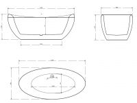 Ванна акриловая ABBER AB9236 170х80 схема 2