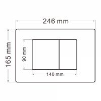 Комплект подвесной унитаз ABBER Bequem AC1100MB черный матовый с инсталляцией AC0105 и кнопкой AC0120MB черная матовая схема 7