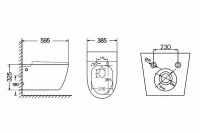 Белый унитаз ABBER Bequem AC1107P с импульсным смывом схема 9