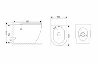 Унитаз ABBER Bequem AC1115P белый с импульсным смывом схема 12