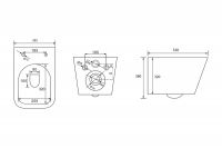 Подвесной унитаз ABBER Rechteck AC1201MB черный матовый схема 11