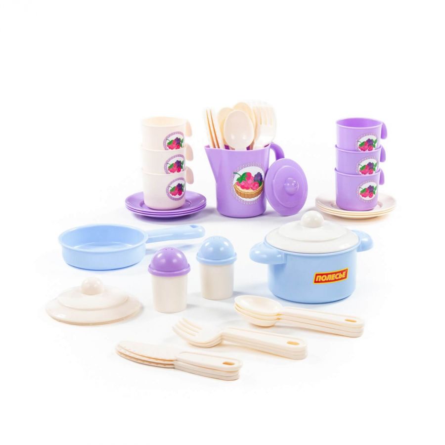 Набор детской посуды "Настенька" на 6 персон (V1) (38 элементов) (в сеточке)