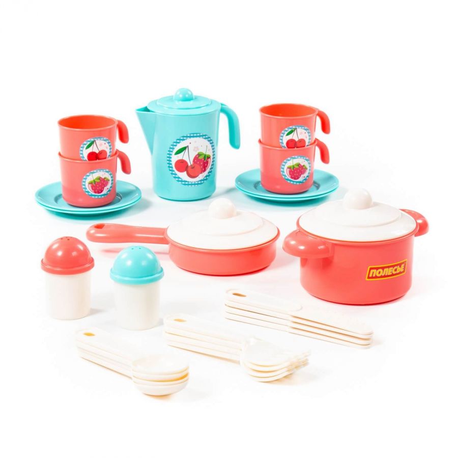 Набор детской посуды "Настенька" на 4 персоны (V3) (28 элементов) (в сеточке)