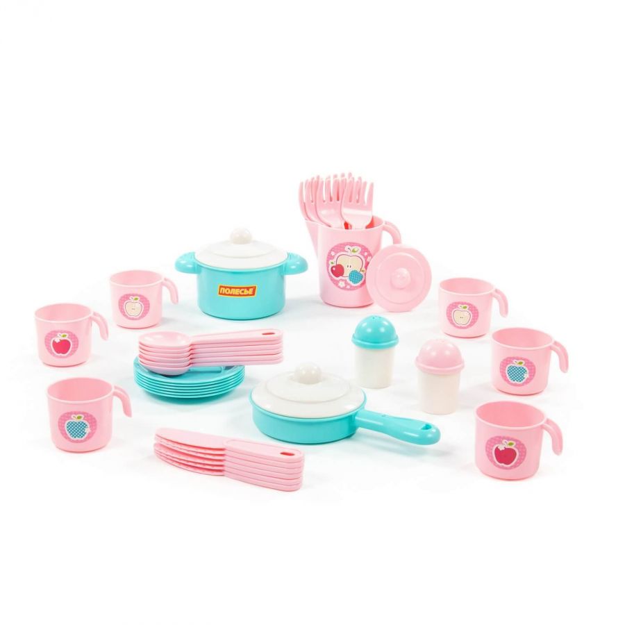Набор детской посуды "Настенька" на 6 персон (V4) (38 элементов) (в сеточке)