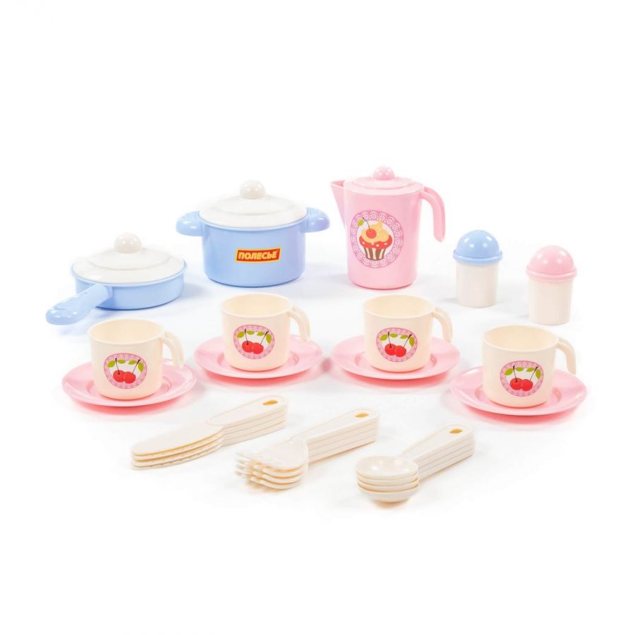 Набор детской посуды "Настенька" на 4 персоны (V5) (28 элементов) (в сеточке)