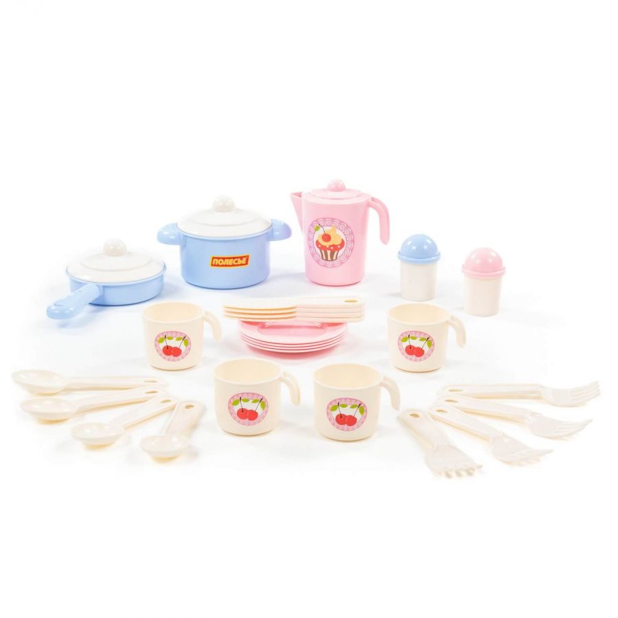 Набор детской посуды "Настенька" на 4 персоны (V5) (28 элементов) (в сеточке)