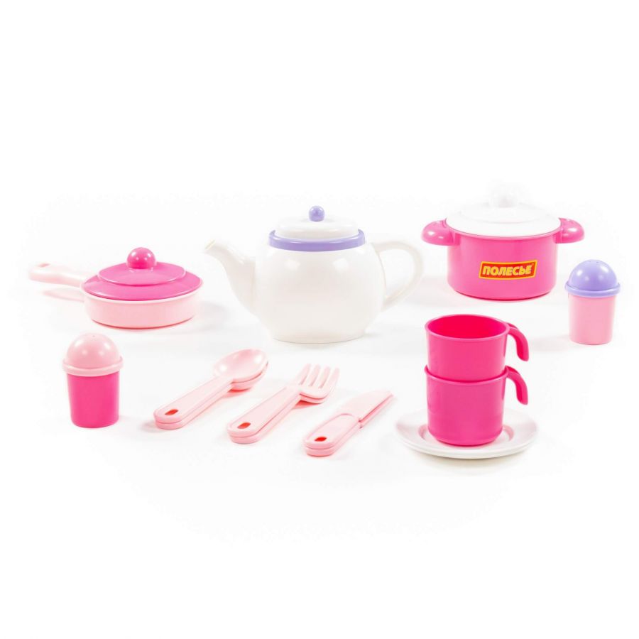 Набор детской посуды "Настенька" на 2 персоны (18 элементов) (в сеточке)