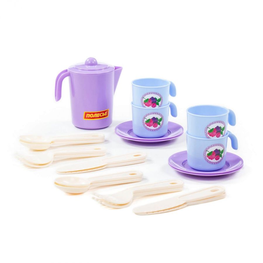 Набор детской посуды "Анюта" на 4 персоны (V1) (22 элемента) (в сеточке)