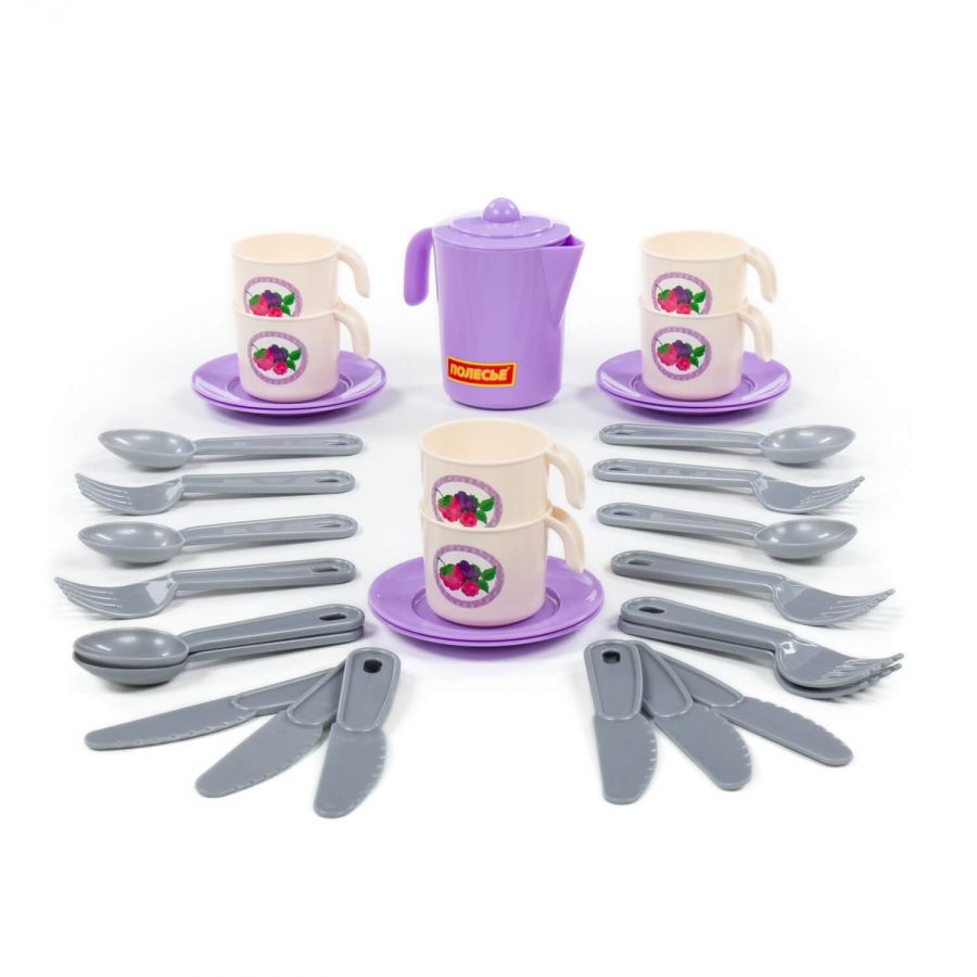 Набор детской посуды "Анюта" на 6 персон (V2) (32 элемента) (в сеточке)