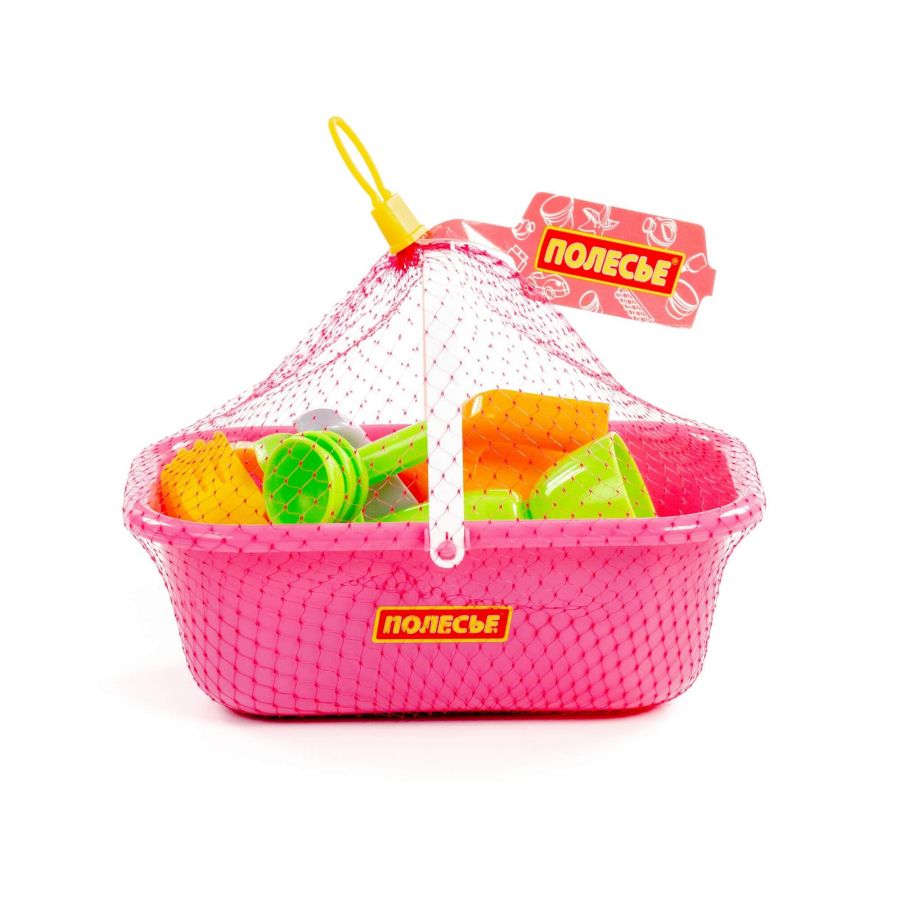 Набор детской посуды "TOP chef" с корзинкой на 3 персоны (в сеточке)