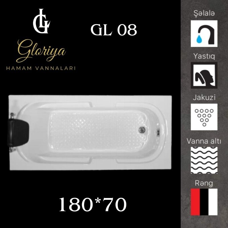 GLORİYA düz vannaları GL08 - 180*70 sm