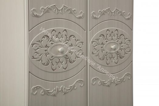 Шкаф 2 - х дверный Каролина (Патина), Вудлайн кремовый/Сандал белый