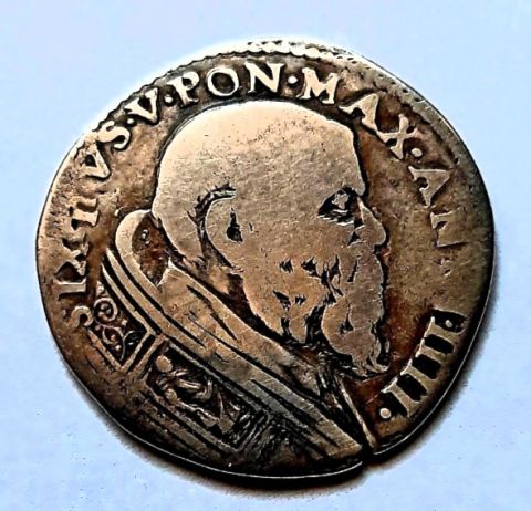 тестон 1588 Ватикан Сикст V RARE