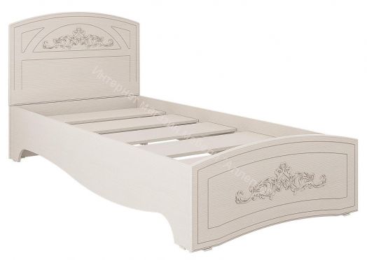 Кровать односпальная Каролина (900) (патина), Вудлайн кремовый/Сандал белый