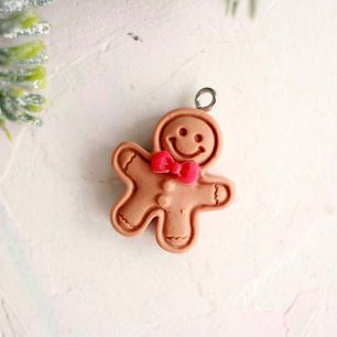 Подвеска - Печенье - Пряничный человечек 22 мм. (комплект 5 шт.)