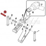 Палец крепления г/цилиндра ковша к тяге [KRV1120] для JCB JS200W 