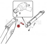 Палец крепления г/цилиндра рукояти к стреле [KRV1126] для JCB JS200W 
