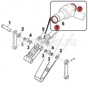 Уплотнение в ушко штока г/цилиндра ковша (поз-7) [332/C6733] для JCB JS220 (200, 210) 