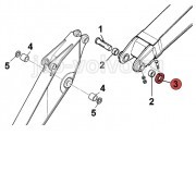 Фиксатор на палец стрелы (поз-3) [KRV0704] для JCB JS220 (200, 210) 