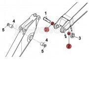 Втулка в ушко стрелы (поз-2) [JRV0597] для JCB JS220 (200, 210) 