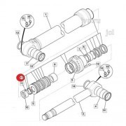 Ремкомплект гидроцилиндра подъема стрелы (130Х90) [903/21037], предназначенный для JCB JS260 