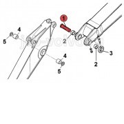 Палец крепления рукояти к стреле [811/90419] для JCB JS330 