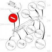 Палец в шток г/цилиндра основания стрелы [811/50507] для погрузчика JCB 531-70 