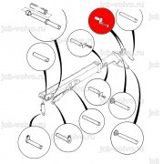Пальцы в шток г/цилиндра опрокидывания каретки и в соединение тяг каретки [911/33000] для погрузчика JCB 531-70 