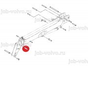 Палец в основание г/цилиндра опрокидывания каретки (ковша) [1025/2008] для погрузчика JCB 540-170 