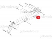 Палец в основание г/цилиндра смещения стрелы [1019/2043] для погрузчика JCB 540-170 