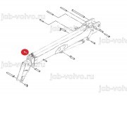 Палец в шток внешнего г/цилиндра выдвижения стрелы [811/90190] для погрузчика JCB 540-170 
