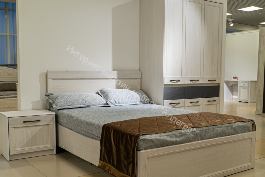 Спальный гарнитур Лиана, Ясень анкор светлый/Ясень графит/Патина