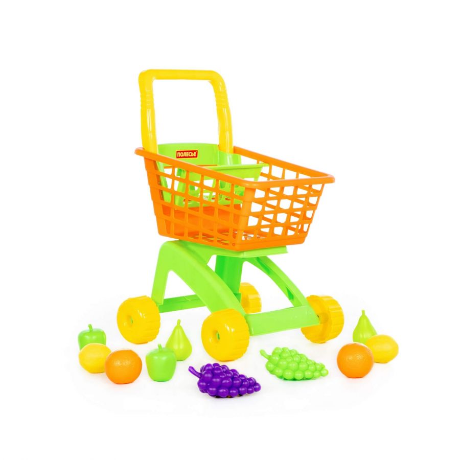 Тележка для маркета + набор продуктов №7 (10 элементов)