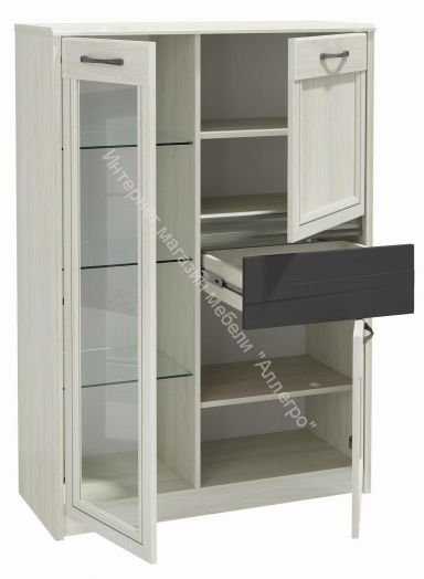 Спальный гарнитур Лиана, Ясень анкор светлый/Ясень графит/Патина