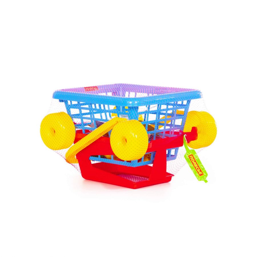 Тележка "Supermarket" №1 + набор продуктов №2 (в сеточке)