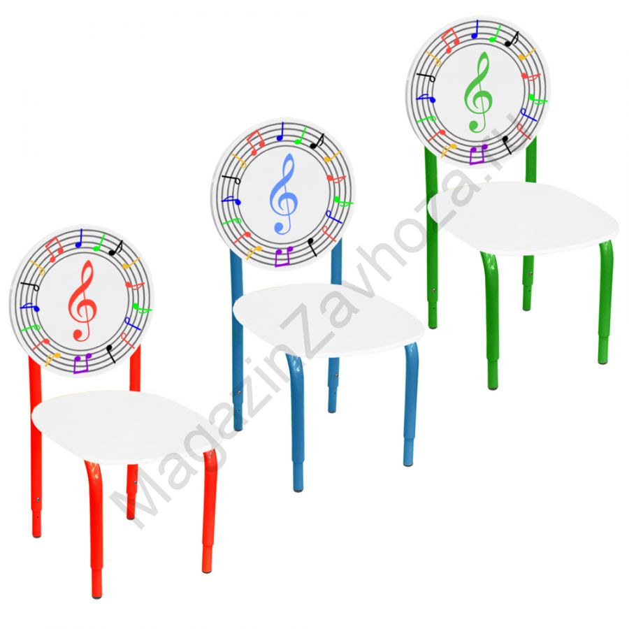 СТУЛ ДЛЯ МУЗЫКАЛЬНОГО ЗАЛА НА МЕТАЛ. КАРКАСЕ 85-4