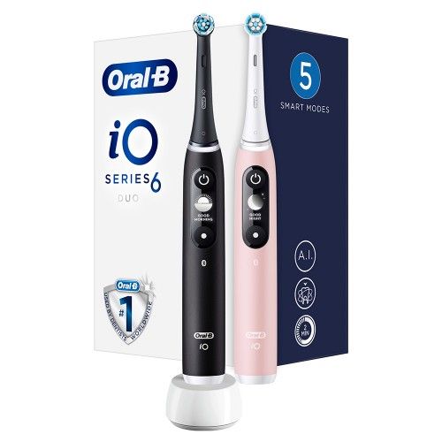 Набор электрических зубных щеток Oral-B iO 6 DUO Black Lava и Pink Sand (Type 3757 iOM6d.2J6 90041151)