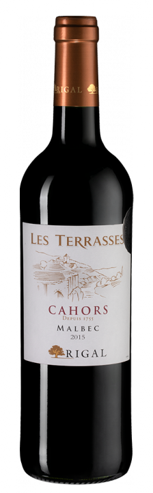 Rigal Malbec Les Terrasses  (Cahors), 0.75 л., 2015 г.