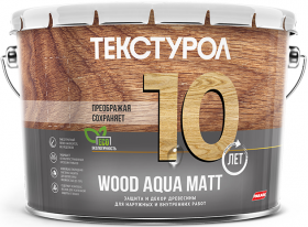 Защиты и Декор Древесины Текстурол Wood Aqua Matt 10л Акриловая, Матовая для Внутренних и Наружных Работ