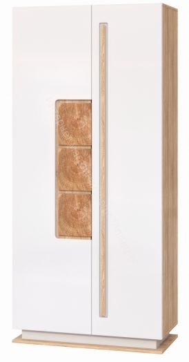 Шкаф для одежды 30.01 - 02 Дора New, Дуб сонома/Белый глянец